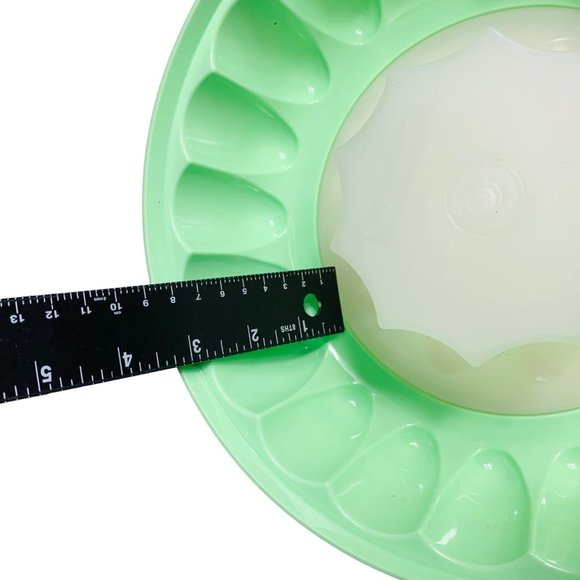 VTG Tupperware Jello Ring Mint Green Jell-O Mold With Lid 9" Party Cater Holiday - Picture 9 of 10